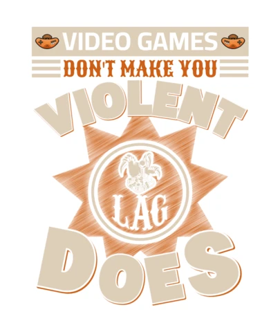 Modèle de typographie rétro : les jeux vidéo ne rendent pas violent