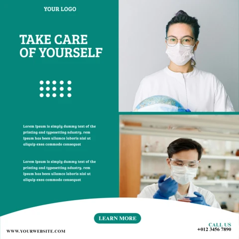 Health Care Advertising Social Media Post Design Template