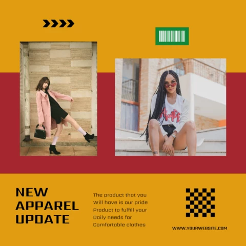 Modern Fashion Collage Social Media Post Design Template