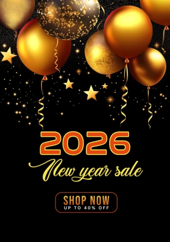Glamorous Black and Gold 2026 New Year Celebration Template