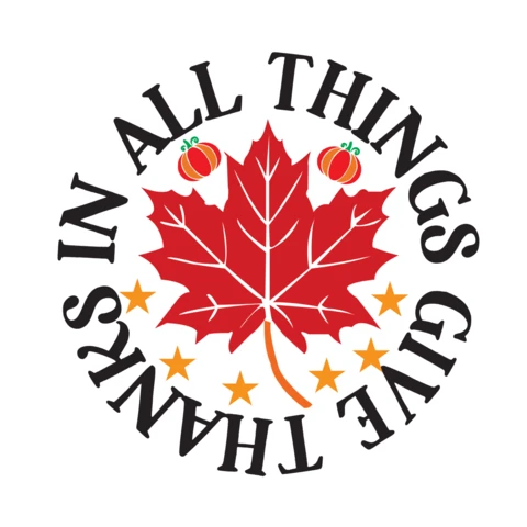 In All Things Give Thanks T-shirt Design Template