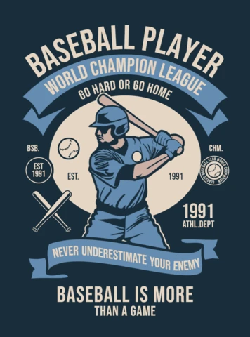 Plantilla de diseño de camiseta de jugador de béisbol