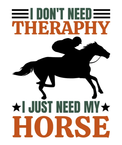 Editable Vintage Style Horse Therapy Quote Design Template