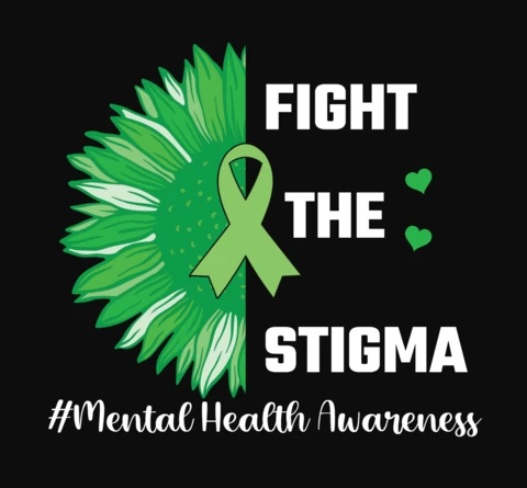Fight The Stigma Mental Health T-Shirt Template