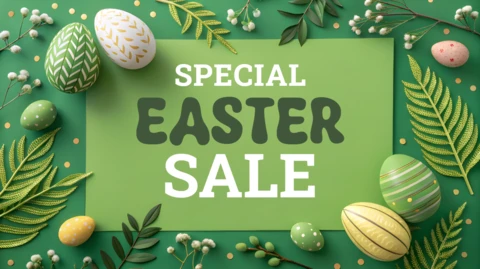 Spring-Themed Easter Sale Design Template for Festive Promotions