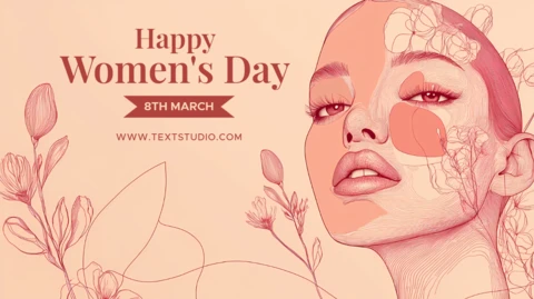 Happy Women's Day Editable Design Template for 8th March Celebrations