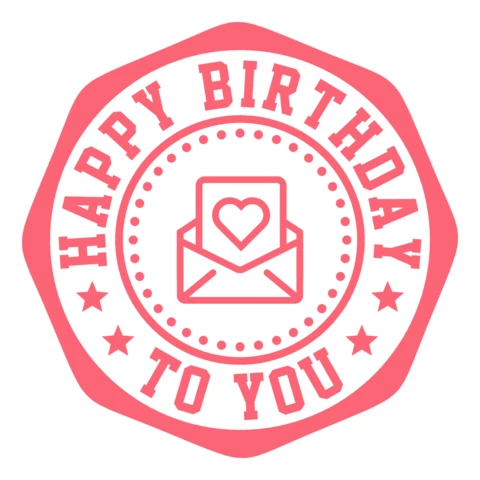 Modello di logo di buon compleanno