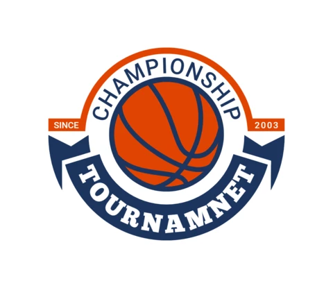 Basketball Tournament Championship Sports Logo Design Template