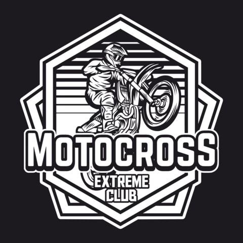 Plantilla de diseño de logotipo de club extremo de motocross