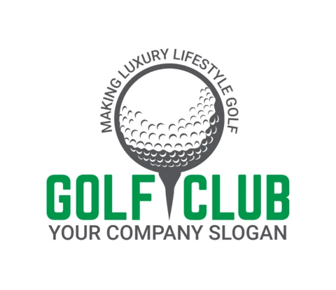Szablon projektu logo sportowego turnieju klubu golfowego