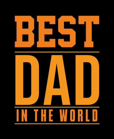 Best Dad In The World T-shirt Design Template