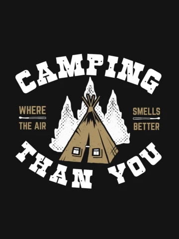 Camping Tent T-shirt Template Design