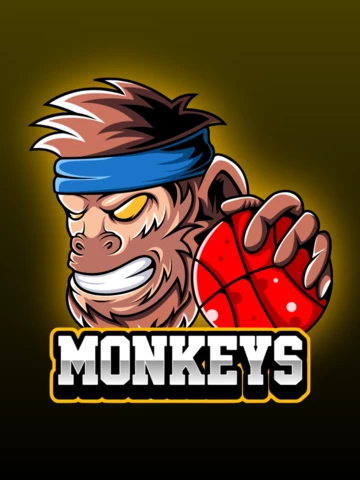 Monkeys Animal Sport Mascot Team Badge