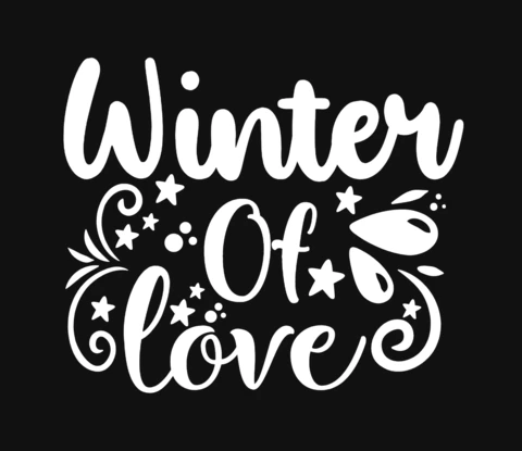 Plantilla de diseño de camiseta de invierno de amor