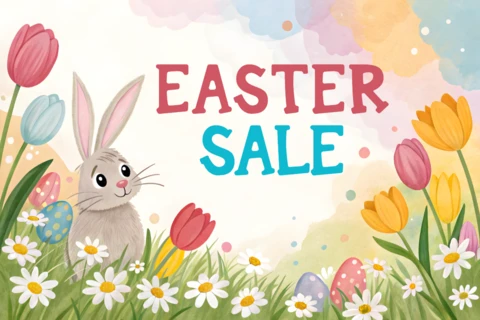 Whimsical Easter Sale Design Template for Spring Promotions