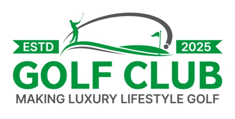 Modelo de design de logotipo de clube de golfe