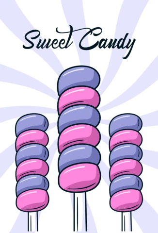 Sweet Candy Card Design Template