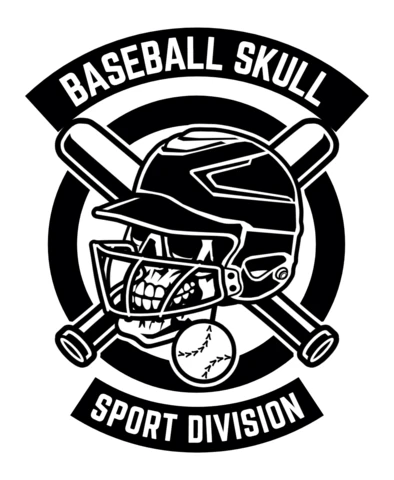 Baseball Skull T-Shirt Design Template
