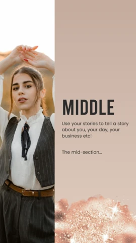 Modelo de design de postagem de história do Instagram com narração personalizada na seção central
