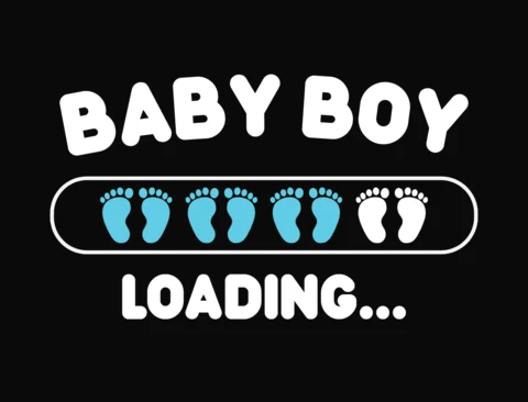Baby Boy Loading Pregnancy T-Shirt Design