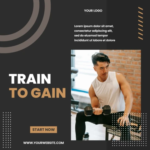 Modern Minimalist Shapes Social Media Post Design Template