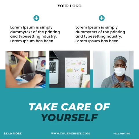 Modello di design accattivante per post Instagram promozionali medici