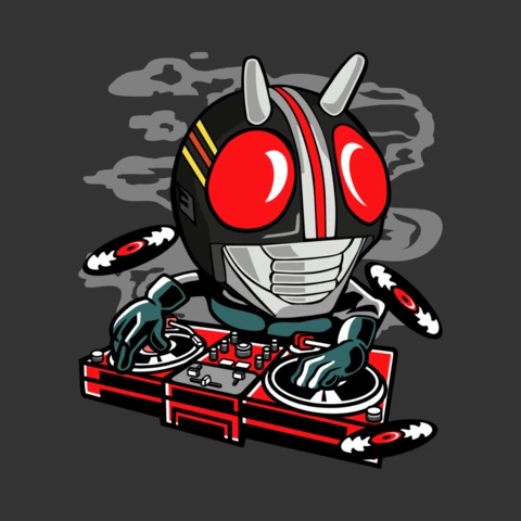 Modèle de conception de t-shirt de culture pop Dj Kamen Ant-Man