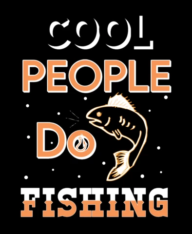 Cool people do fishing pescador plantilla de diseño de camiseta