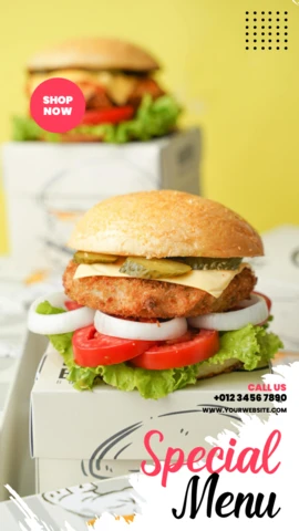Special Menu Food Promotional Instagram Story Post Design Template