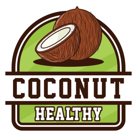 Modello di logo di cocco naturale