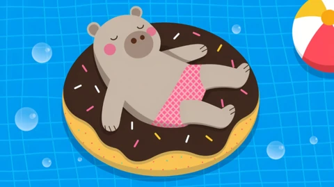 Plantilla de diseño de osos divertidos para niños