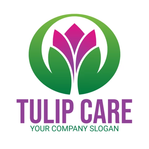 Tulip Care Logo Design Template