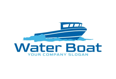 Water Boat Logo Design Template