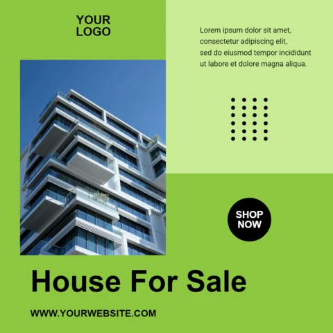 Green Monochromatic Flat Instagram Post Design Template