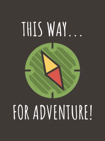 Compass This Way For Adventure T-shirt Template Design