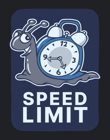 Tempolimit schnecke t-shirt design vorlage
