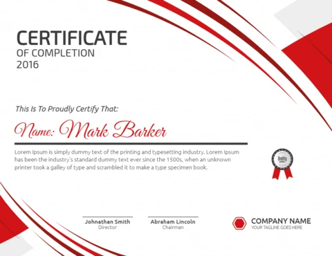 Abstract Corporate Award Certificate Post Design Template