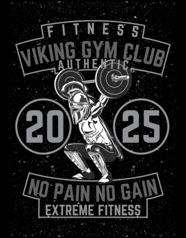 Viking Gym Club T-shirt Design Template