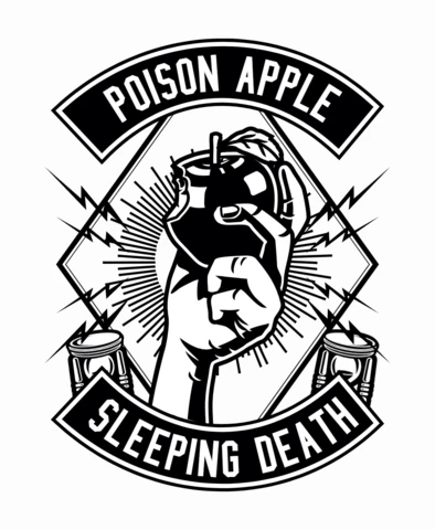 Poison Apple in The Hand T-shirt Design Template