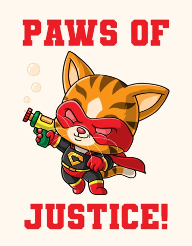 Paws of justice: modello di design modificabile per abbigliamento per bambini