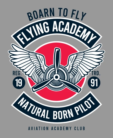 Modèle de conception de t-shirt de l'académie de pilotage
