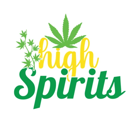 Modèle de t-shirt High spirits weed