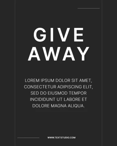 Minimalist Giveaway Announcement Instagram Post Design Template