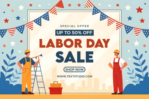 Labor Day Sale Design Template – Festive and Colorful Promotional Artwork