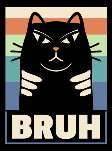 Plantilla de diseño gráfico de gato gruñón divertido para impresión de camisetas retro