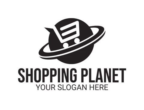 Shopping Planet Logo Design Template