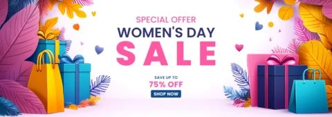 Women's Day Banner Design For Shopping Sale Template