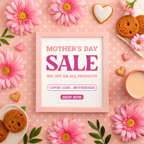 Charming Floral Mother's Day Sale Template Design for Promotions