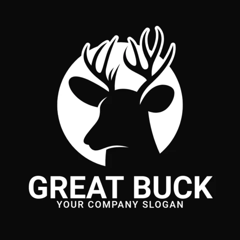 Great Buck Deer Logo Design Template