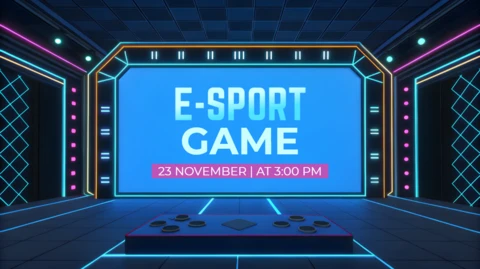 Futuristic E-Sport Game Event Design Template